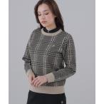 ニット セーター 「St ANDREWS」１４Ｇホースビットチェックジャガードプルオーバーニット レディース