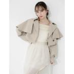 トレンチコート コート ケープショートトレンチジャケット レディース