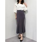 ワンピース ブラウスドッキングニットワンピース