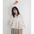 ブラウス シャツ ティアードフリルシャツ レディース