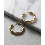 ピアス 「DELI by」ツイストゴールドフープピアス レディース