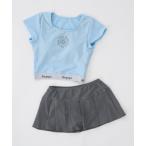 水着 短丈トップス+プリーツスカート セパレート水着 キッズ 子供 女の子