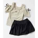 水着 オープンショルダータンキニ キッズ 子供 女の子