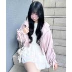 マウンテンパーカー ウインドブレーカー 袖レースアップクロップド丈マウンテンパーカー レディース