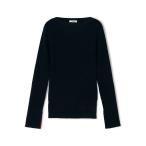 ニット セーター コットンリブ ボートネックプルオーバー レディース