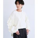 ブラウス シャツ BARNYARDSTORM / 袖フリルブラウス / マシンウォッシャブル 「セットアップ対応」 レディース