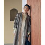 ワンピース リネンチェックセーラーカラーワンピース