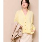 ショッピングカーデ カーディガン ウォッシャブル刺繍Vネックカーデ レディース