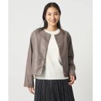 レザージャケット ライダース レザーライク ブルゾン 「A DAY IN THE LIFE」 レディース