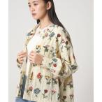 ショッピング花柄 ブラウス シャツ 「CITEN」ブロックフラワーシシュウシャツ レディース