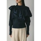 ニット セーター アシンメトリーフリルニットトップ レディース