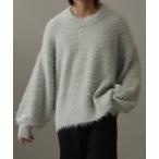 [welise] длинный рукав вязаный X-LARGE голубой мужской 