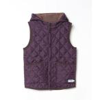 「ARMEN」 キルティングベスト 0 パープル レディース