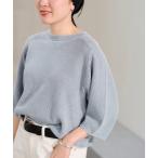 ショッピングニット ニット セーター ピグメントダイハーフスリーブニット レディース