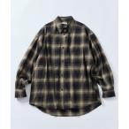 「FREAK'S STORE」 長袖ネルシャツ SMALL ブラウン メンズ