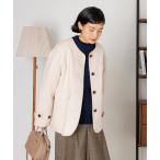 「FREAK'S STORE」 ノーカラーコート フリ- オフホワイト レディース