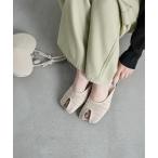 サンダル ホールスリットスクエアトゥミュール レディース