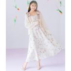 ワンピース 「Tulip Series」リボンショルダーチューリップフレアワンピース