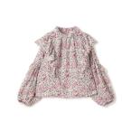 ショッピングラメ ブラウス シャツ ラメカットジャカード フリルブラウス レディース