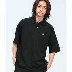  рубашка-поло короткий рукав U.S. POLO ASSN. ( You e spo нижний sn) рубашка-поло с коротким рукавом one отметка Polo большой размер PLM61101 мужской женский 