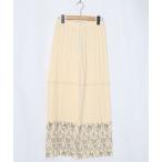 ショッピングIS パンツ 561203：花蝶柄テレコ素材メロウ入りパンツ レディース