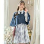フォーマル 発表会 卒園式 入学式 ケープ付きチェック柄ワンピース4点セット junior キッズ 子供服 女の子