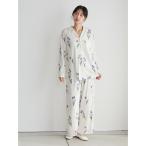 パジャマ ルームウェア チューリップ柄ロングパンツ レディース