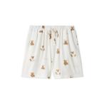 パジャマ ルームウェア 抗菌防臭バスローブベア柄ショートパンツ レディース