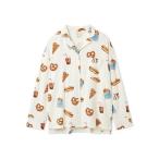 パジャマ ルームウェア NYブランチ柄シャツ レディース