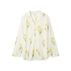 パジャマ ルームウェア チューリップ柄シャツ レディース