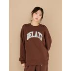 パジャマ ルームウェア カレッジロゴ裏毛プルオーバー レディース