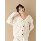 パジャマ ルームウェア エアリーモコアランカーディガン レディース