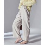 パンツ ツイル裾ドロストジョガーパンツ レディース