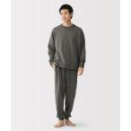 パジャマ 紳士　綿　裏毛　長袖ルームウェアセット メンズ レディース