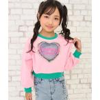 ハート デニムワッペン 配色 スウェット  トレーナー キッズ 子供服 女の子