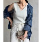 ショッピングラメ タンクトップ ノースリーブ 前後2WAYラメニットタンク レディース