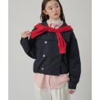 ブルゾン アウター stand collar double breasted short coat / スタンドカラーダブルブレストショートブルゾン