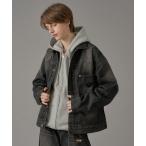 デニムジャケット gジャン 「セットアップ可能」DOT LEATHER PATCH DENIM JACKET / ドットレザーパッチデニムジャケット