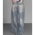  джинсы Denim Denim брюки сумка ангел. перо принт Denim широкий брюки женский 