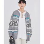 「AMERICAN HOLIC」 ニットカーディガン L グレー系その他 レディース