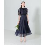 「Leja」 半袖ワンピース SMALL ダークインディゴブルー レディース