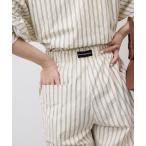 ショッピングパジャマ レディース スラックス パンツ ストライプパジャマパンツ レディース