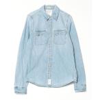 「Abercrombie&Fitch」 長袖シャツ M ブルー メンズ