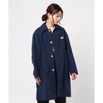 「DANTON」 ステンカラーコート 36 ネイビー レディース