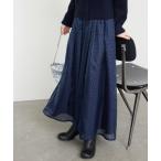 「SLOBE IENA」 フレアスカート 38 ネイビー レディース