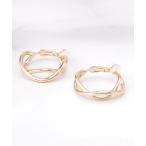 イヤリング クロスラインフープイヤリング レディース