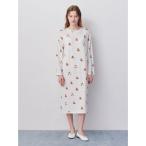 パジャマ ルームウェア 抗菌防臭バスローブベア柄ワンピース レディース