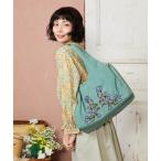 トートバッグ フラワー刺繍ナイロントートバッグ レディース