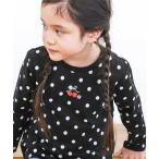 ショッピングSlip tシャツ 「スララク/防汚加工/オーガニックコットン」ときめきデザイン女の子長袖Tシャツ(80~130cm) キッズ 子供服 女の子