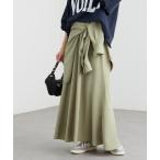 スカート 予約「セットアップ可/上品な落ち感」ガーメントダイフレアバイアススカート